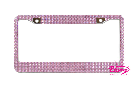 Pink Bling Rhinestone License Plate Frame