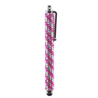 Pink and Crystal Swirl Bling Rhinestone Tablet Stylus Pen